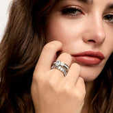 Anel Riviera Moderna Banhado em Prata