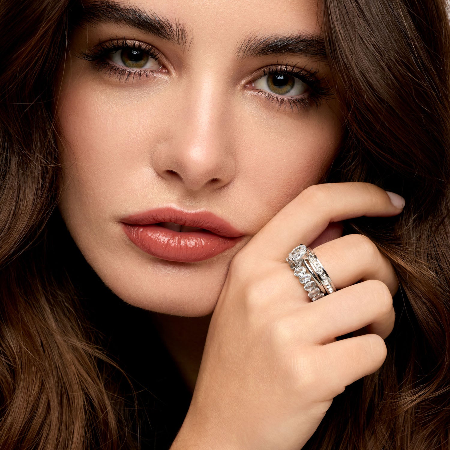 Anel Riviera Moderna Banhado em Prata