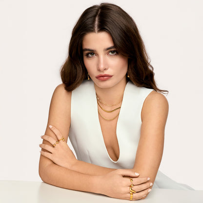 Anel Áurea Regulável Banhado em Ouro 18k