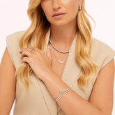 Bracelete Diadema Banhada em Prata