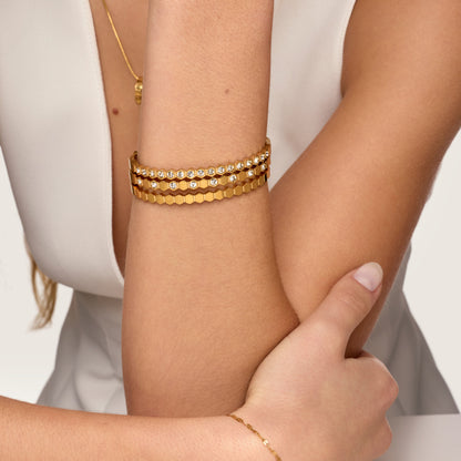 Bracelete Kaena Glamour Banhado em Ouro 18k