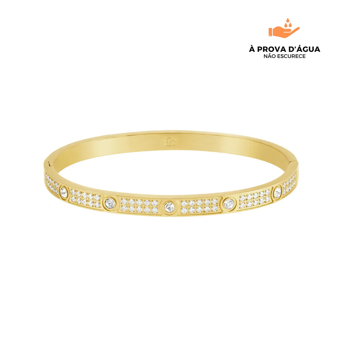 Bracelete Pedras Turim Banhado em Ouro 18k