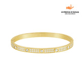 Bracelete Pedras Turim Banhado em Ouro 18k