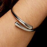 Bracelete Pontos Bali Regulavel Banhado em Prata