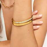 Bracelete Trevo Slim Banhado em Ouro 18k