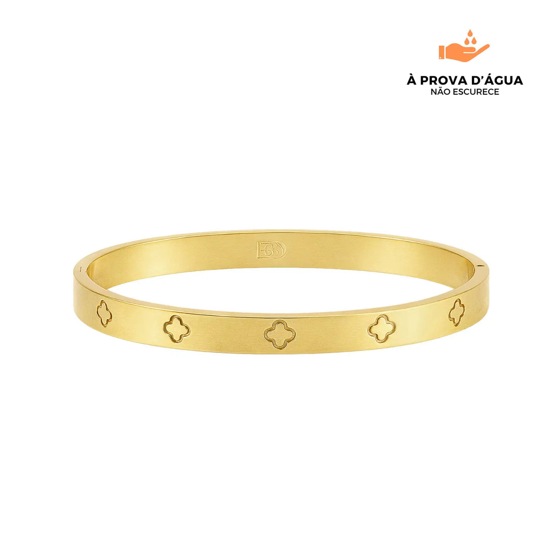 Bracelete Trevo Slim Banhado em Ouro 18k