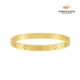 Bracelete Trevo Slim Banhado em Ouro 18k