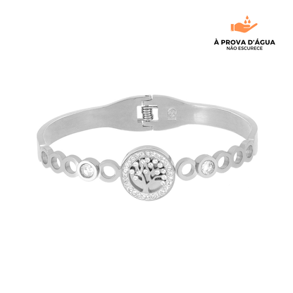 Bracelete Árvore da Vida Banhado em Prata