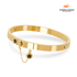 Bracelete de Flores com Fechadura Banhado em Ouro 18k