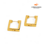 Brincos Retangular Trina Banhados em Ouro 18k
