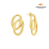 Brincos Eloá Banhados em Ouro 18k