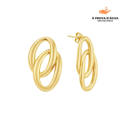 Brincos Eloá Banhados em Ouro 18k