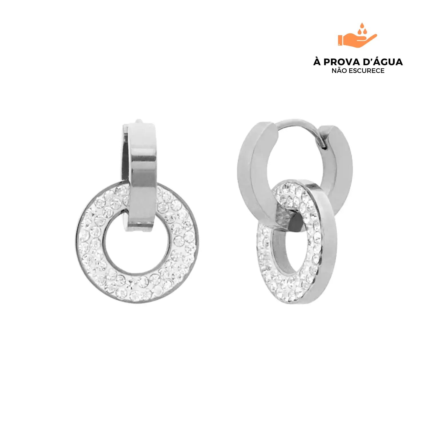 Brincos Glow Banhados em Prata