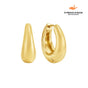 Brincos Londrinos 12MM Banhados em Ouro 18k