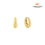 Brincos Londrinos 8MM Banhados em Ouro 18k