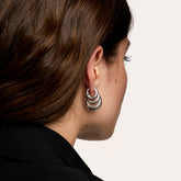 Brincos Londrinos 12MM Banhados em Prata