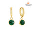 Brincos Ponto Esmera Banhados em Ouro 18k