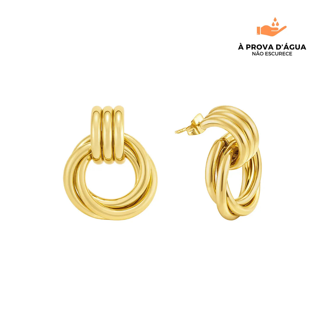 Brincos Ravenna Banhados em Ouro 18k | 28.02