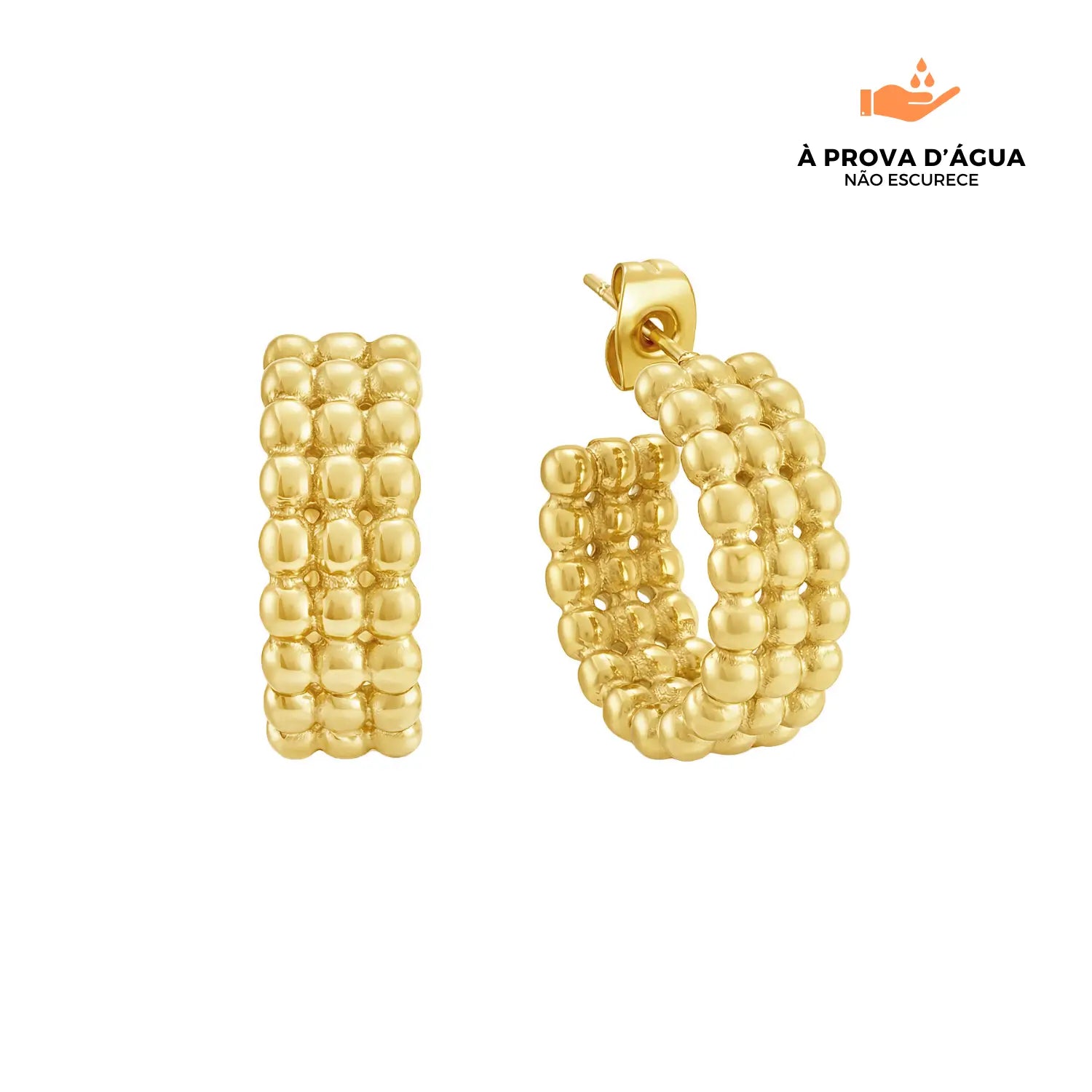 Brincos Sienna Banhados em Ouro 18k