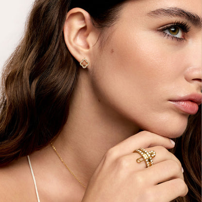 Brincos Trevo Glow Banhados em Ouro 18k