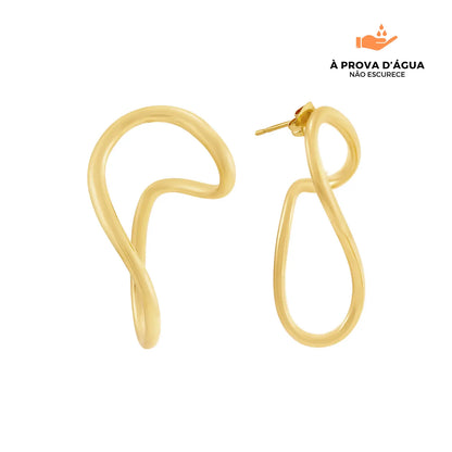 Brincos Volare Banhados em Ouro 18k