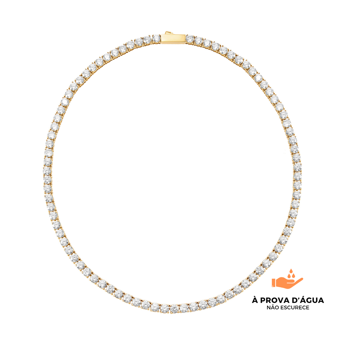 Colar Riviera Clássico Banhado em Ouro 18k