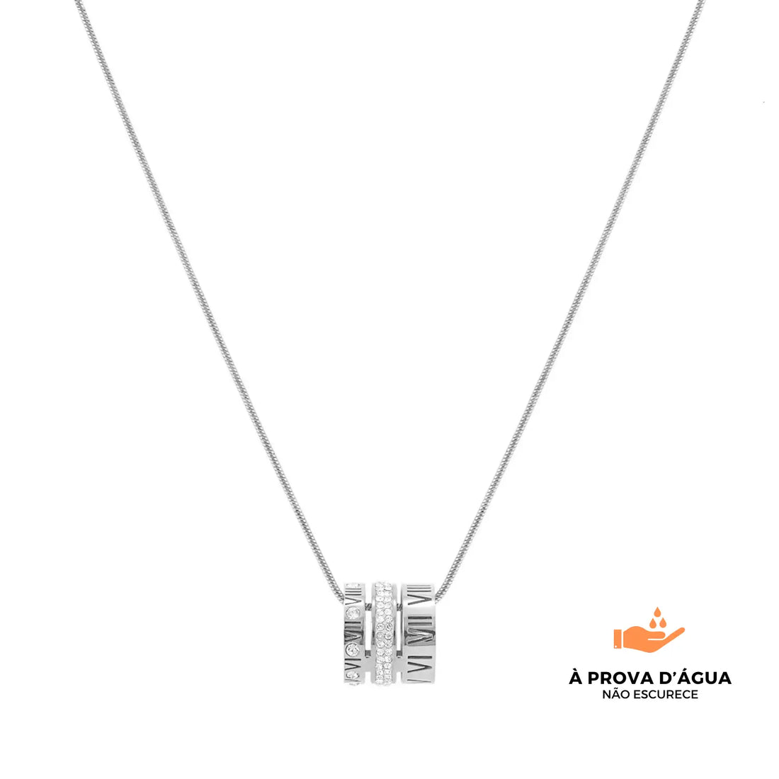 Colar Triplo Momentos Banhado em Prata