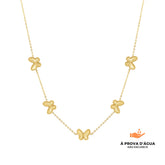 Colar Borboleta Banhado em Ouro 18k