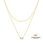Colar Duplo Cristal Banhado em Ouro 18k | Aniversário Beout
