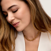 Colar Elos Modernos Banhado em Ouro 18k