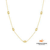 Colar Pontos Dourados Banhado em Ouro 18k