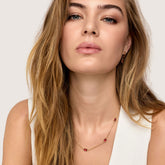 Colar Rubí Banhado em Ouro 18k