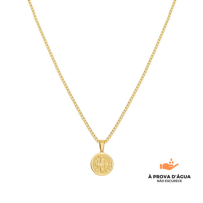 Colar São Bento Banhado em Ouro 18k