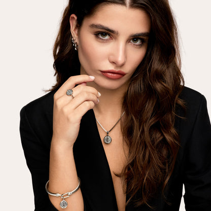 Colar Sao Bento Banhado em Prata