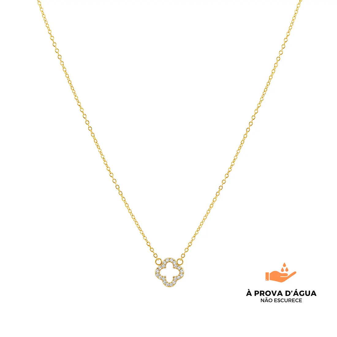 Colar Trevo Glow Banhado em Ouro 18k