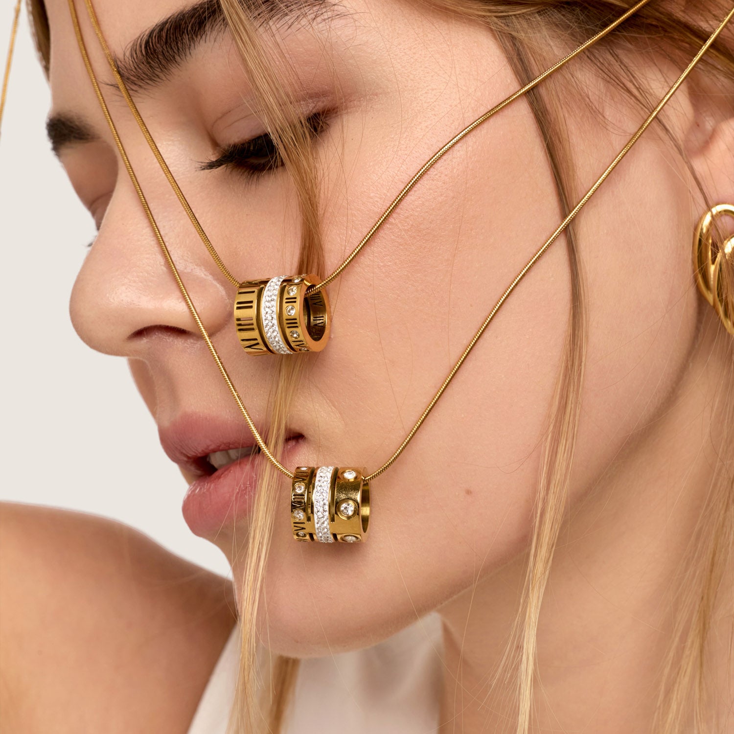 Colar Triplo Glamour Banhado em Ouro 18k