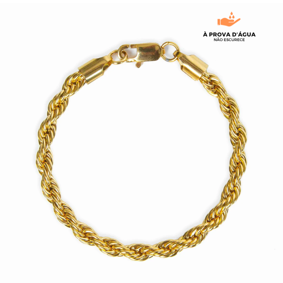 Pulseira de Rede Baiana Banhada em Ouro 18k