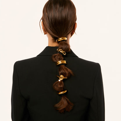 Elástico Duplo Glamour Banhado em Ouro 18k