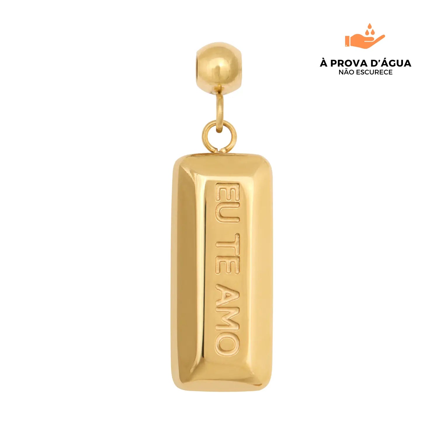Pingente Eu Te Amo Banhado em Ouro 18k
