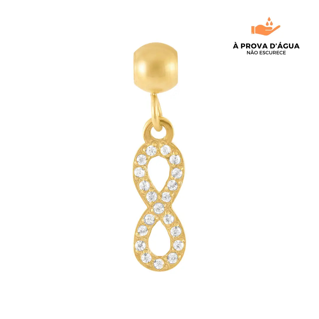 Pingente Infinito Banhado em Ouro 18k