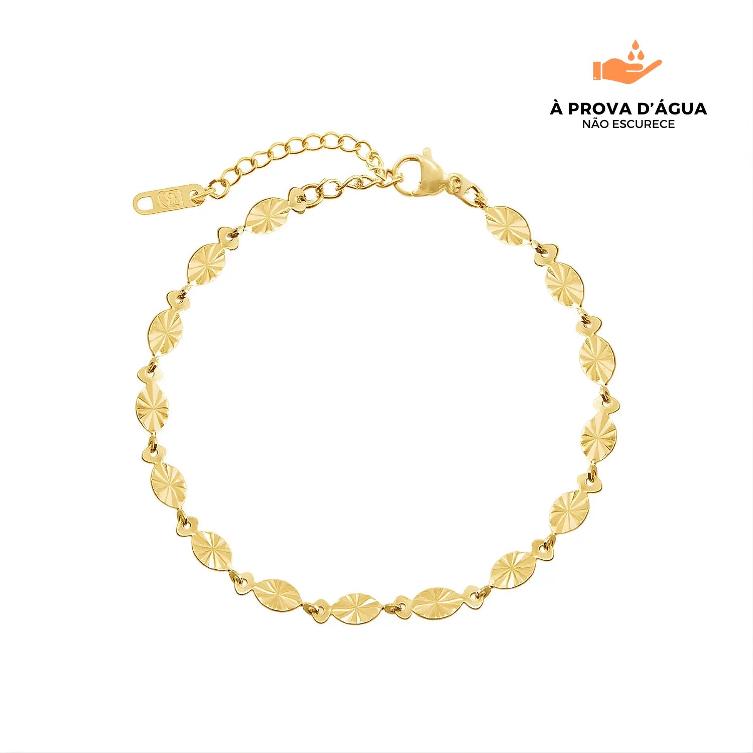 Pulseira Áurea Banhada em Ouro 18k