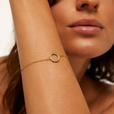 Pulseira Círculo de Luz Banhado em Ouro 18k
