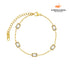 Pulseira Cristal Banhada em Ouro 18k