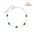 Pulseira Esmera Banhada em Prata