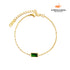 Pulseira Esmera Retangular Banhada em Ouro 18k