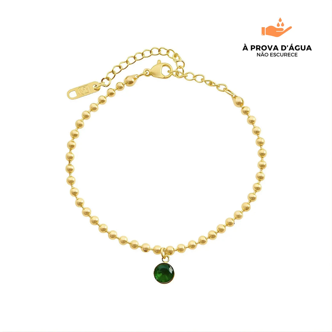 Pulseira Ponto Esmera Banhada em Ouro 18k