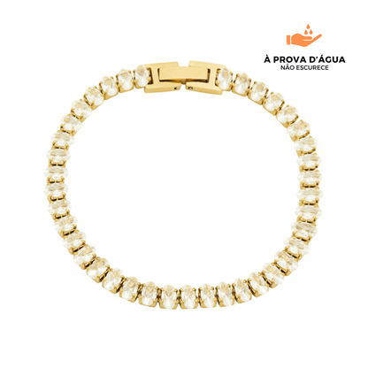 Pulseira Riviera Moderna Banhada em Ouro 18k