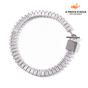 Pulseira Riviera Retangular Banhada em Prata