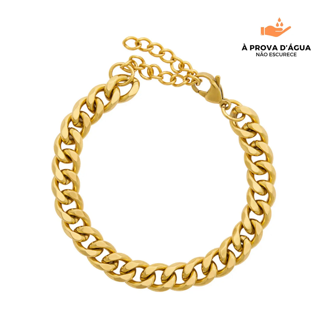 Pulseira de Corrente Gabriela Banhada em Ouro 18k
