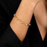 Pulseira de Elos Glamour Banhada em Ouro 18k